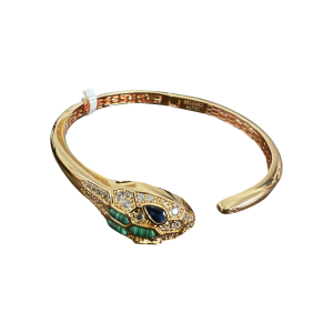 Pulsera dorado con verde