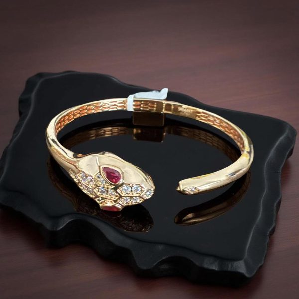 Pulsera dorado con rojo - Imagen 4